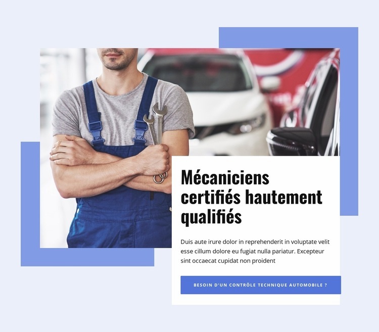 Mécaniciens certifiés Conception de site Web