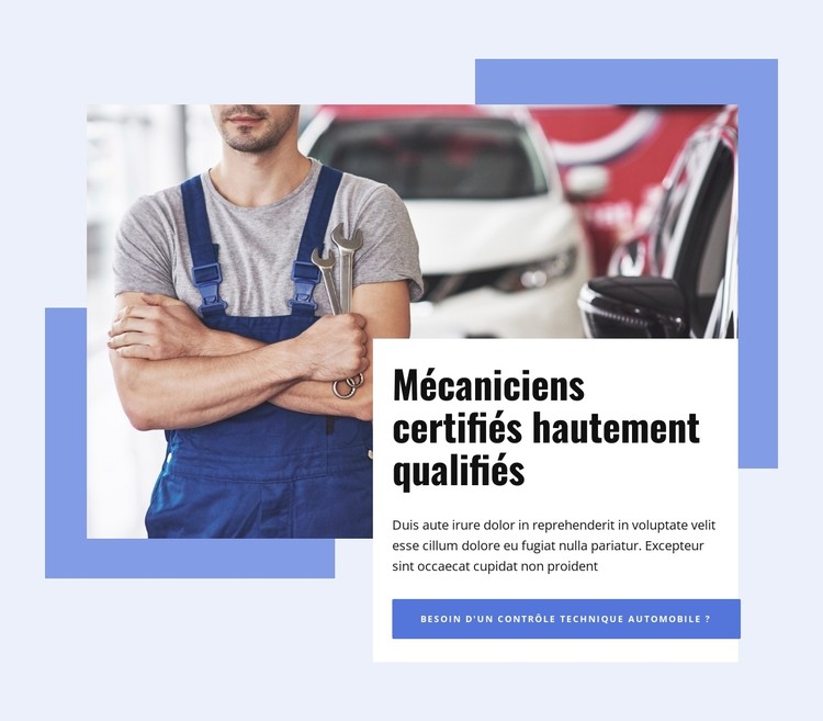 Mécaniciens certifiés Modèle CSS