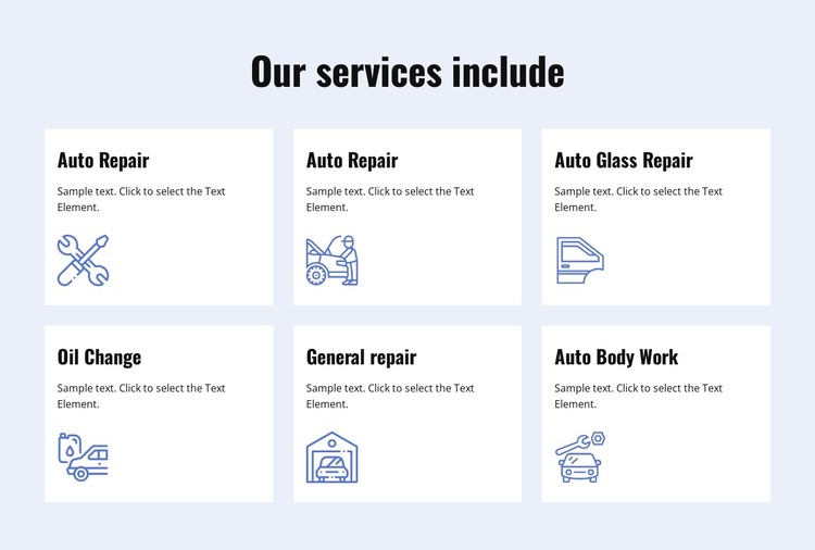 Car repair services HTML Template