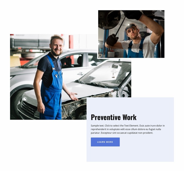 Auto works repair Html Website Builder