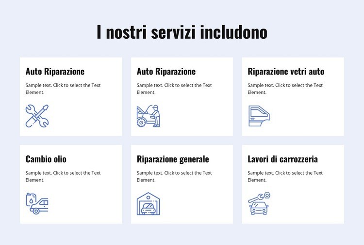 Servizi di riparazione auto Modelli di Website Builder