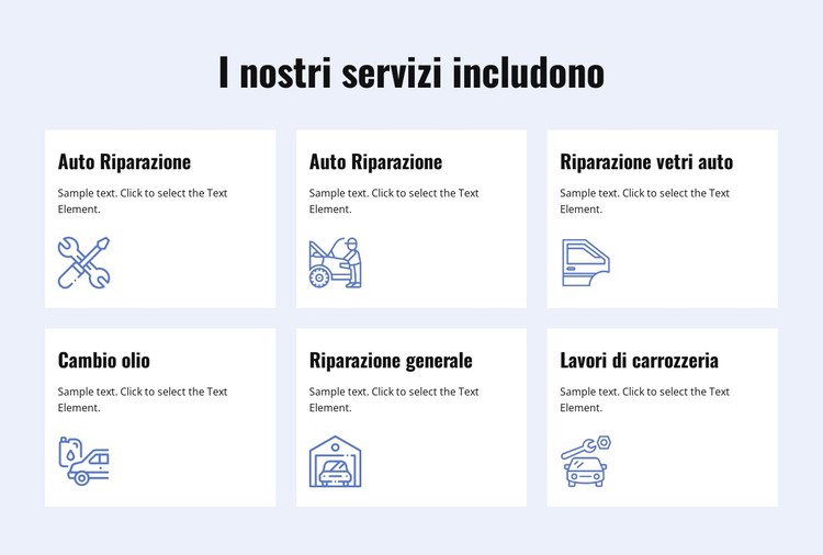 Servizi di riparazione auto Modello CSS