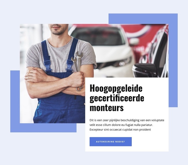 Gecertificeerde monteurs Html Website Builder