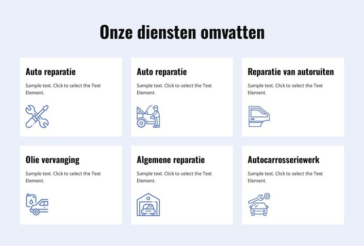 Autoreparatiediensten Sjabloon voor één pagina