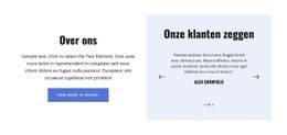 Over Ons En Getuigenissen - Mockup-Sjabloon Voor Websites