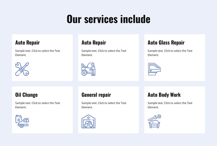 Car repair services One Page Template