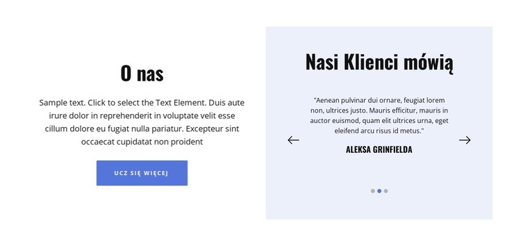 O nas i referencje Szablon CSS