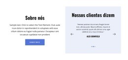 Sobre Nós E Depoimentos - HTML Generator