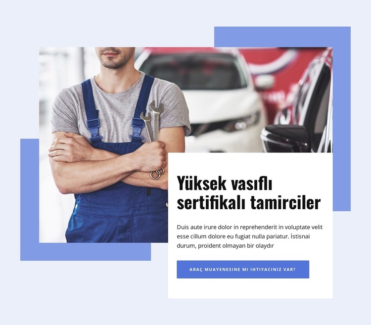 Sertifikalı mekanikçiler HTML Şablonu