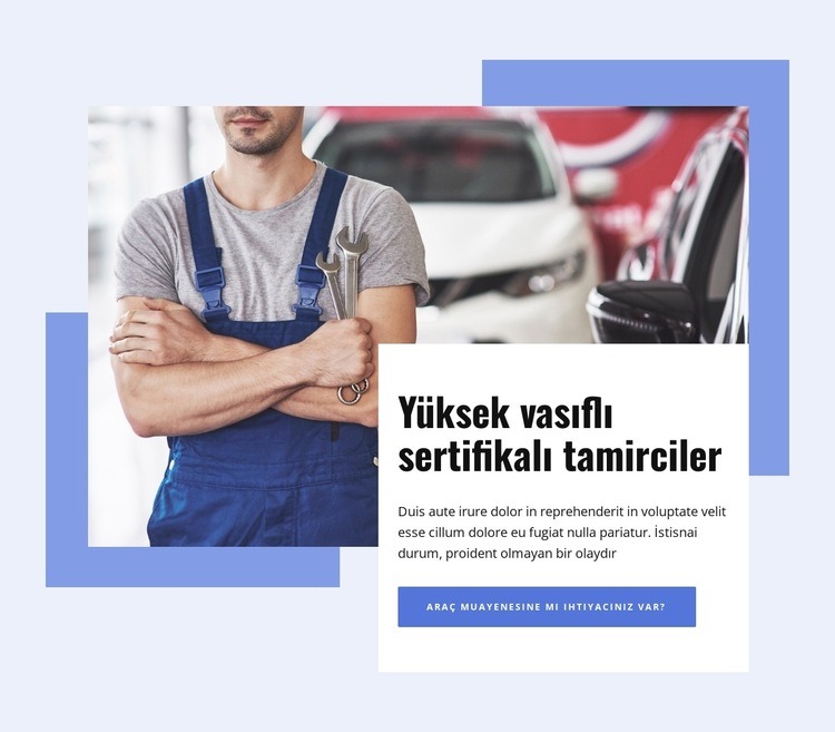 Sertifikalı mekanikçiler Web Sitesi Oluşturucu Şablonları