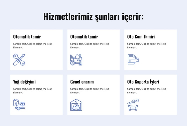 Araba tamir hizmetleri WordPress Teması