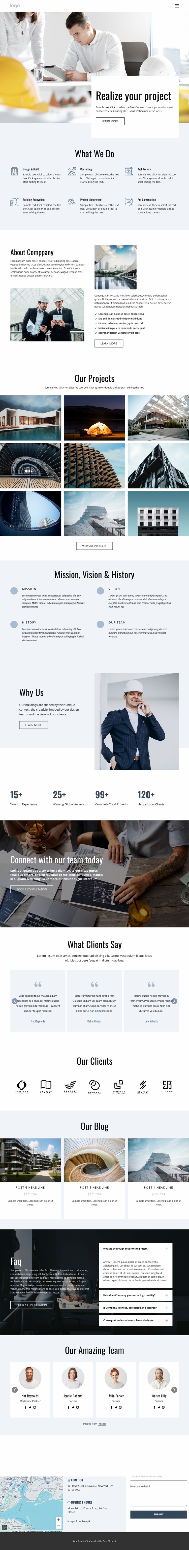 Quality construction projects Website Template