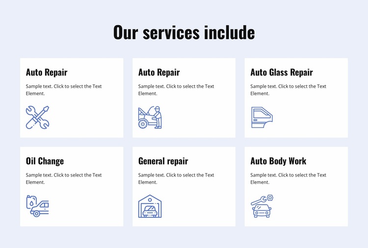 Car repair services Website Template