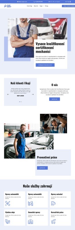 Odborníci na opravy automobilů Šablony