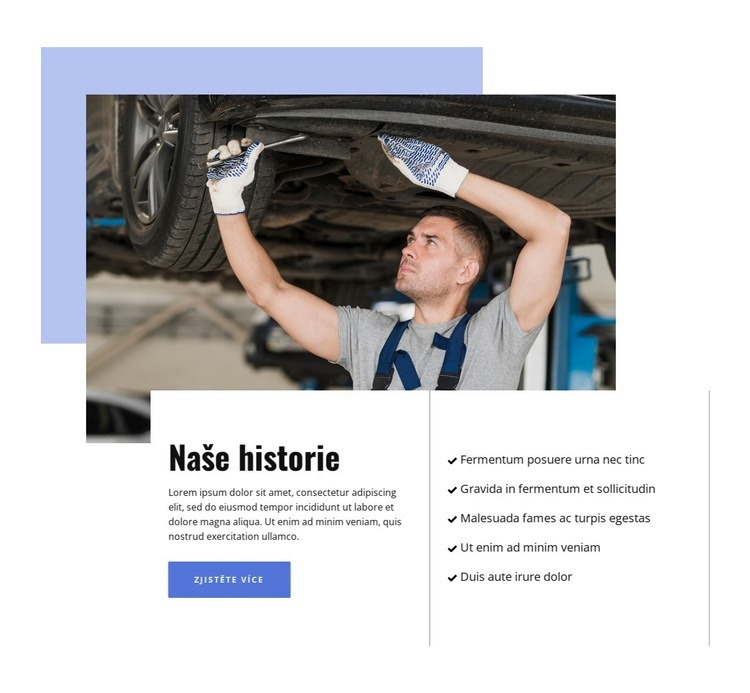 Rodinný autoservis Šablona HTML