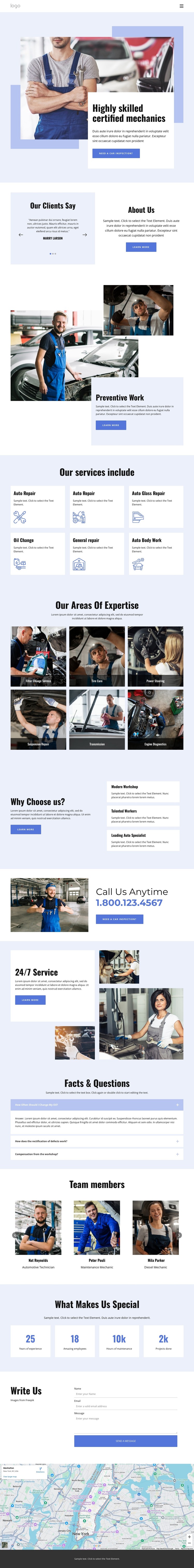 Car repair experts CSS Template