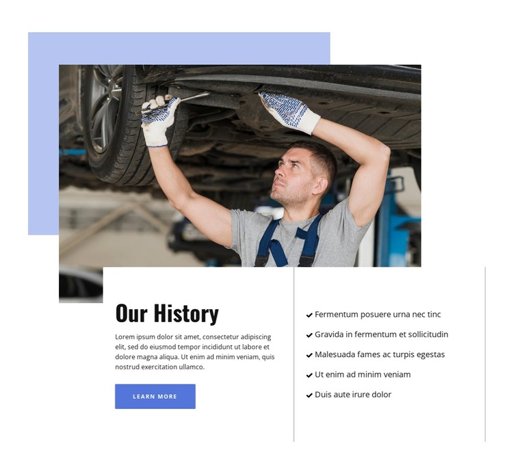 Family-owned auto repair service CSS Template