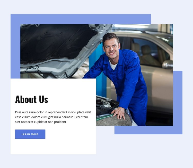 About car repair shop CSS Template