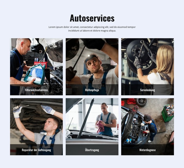 Auto-Service CSS-Vorlage