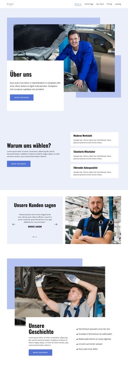 Autoreparatur Mit Vollem Service - Bootstrap-Vorlage