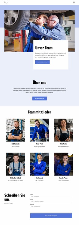 Autoreparaturteam - Responsive Joomla-Vorlage