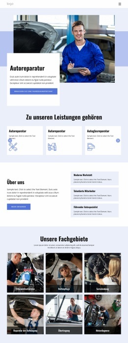 Autoreparatur In NYC - Responsive Landingpage