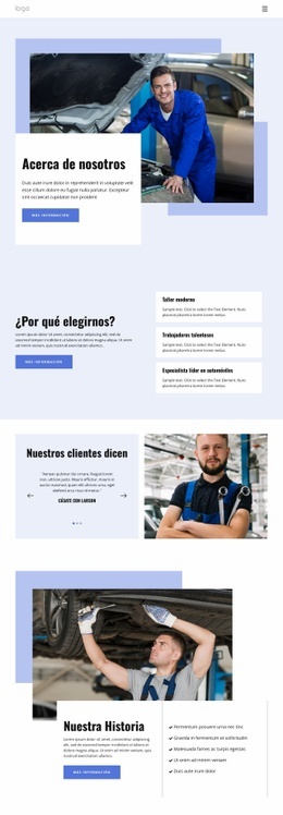 Impresionante Diseño Web Para Reparación De Automóviles De Servicio Completo