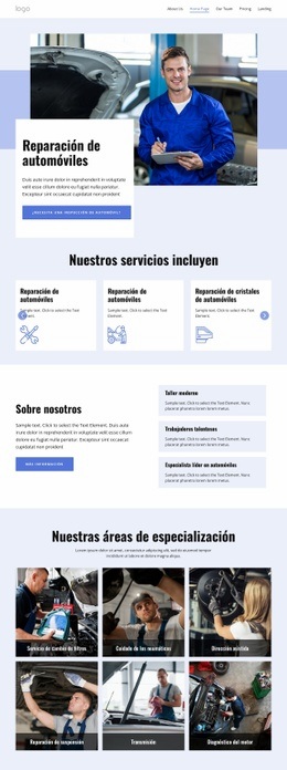 Impresionante Diseño Web Para Reparación De Automóviles En Nueva York