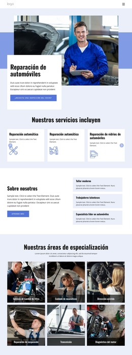 Reparación De Automóviles En Nueva York - Plantilla De Creación De Sitios Web