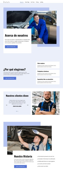 Reparación de automóviles de servicio completo Plantillas de sitios web