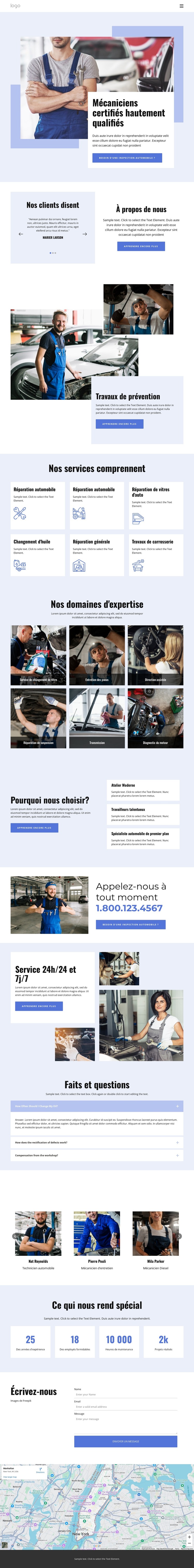 Experts en réparation automobile Modèle HTML