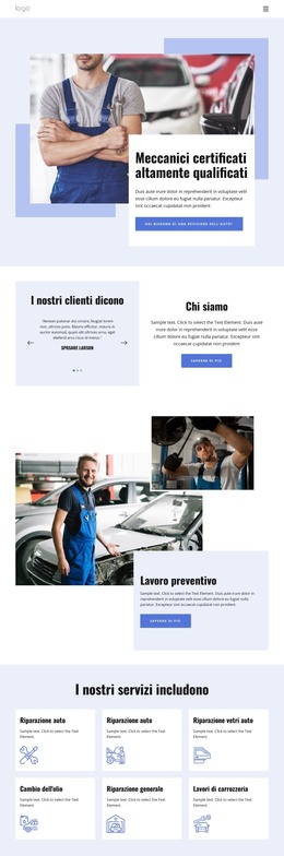 Esperti Di Riparazione Auto - Modello Di Sito Web Gratuito