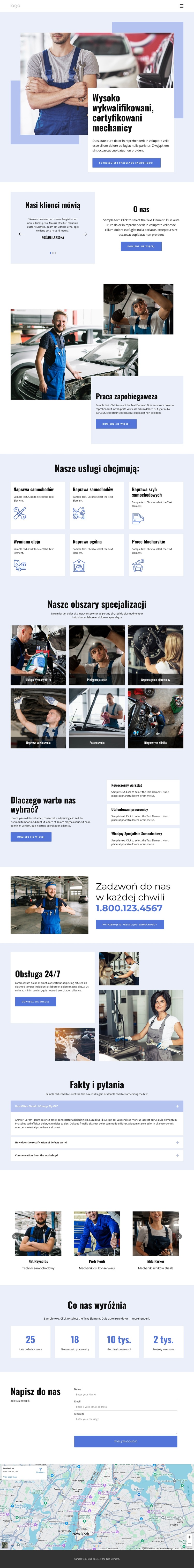 Eksperci od naprawy samochodów Motyw WordPress