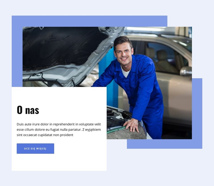 O warsztacie samochodowym Szablon CSS