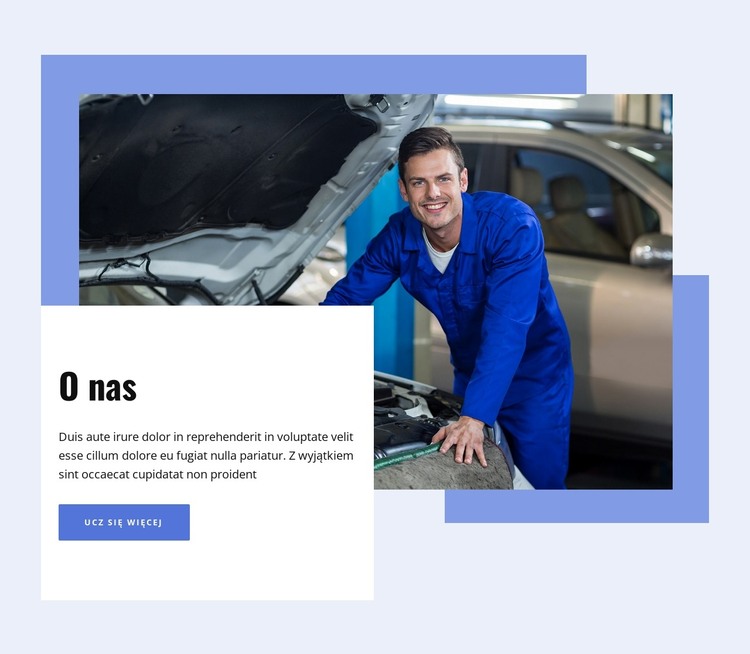 O warsztacie samochodowym Szablon HTML