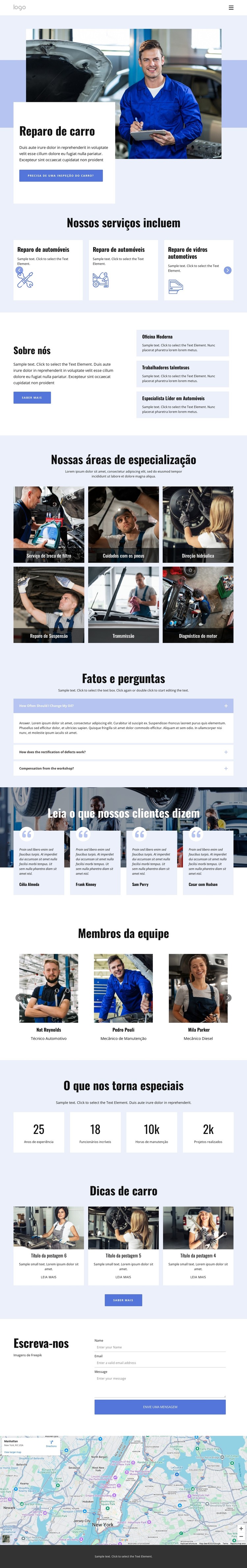 Conserto de carros em Nova York Template CSS