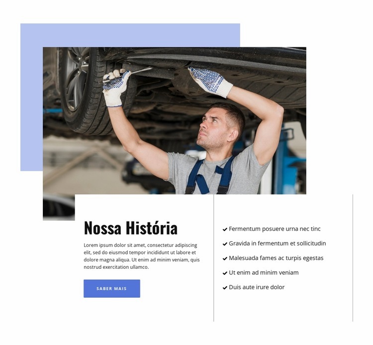 Serviço de conserto de automóveis familiar Landing Page