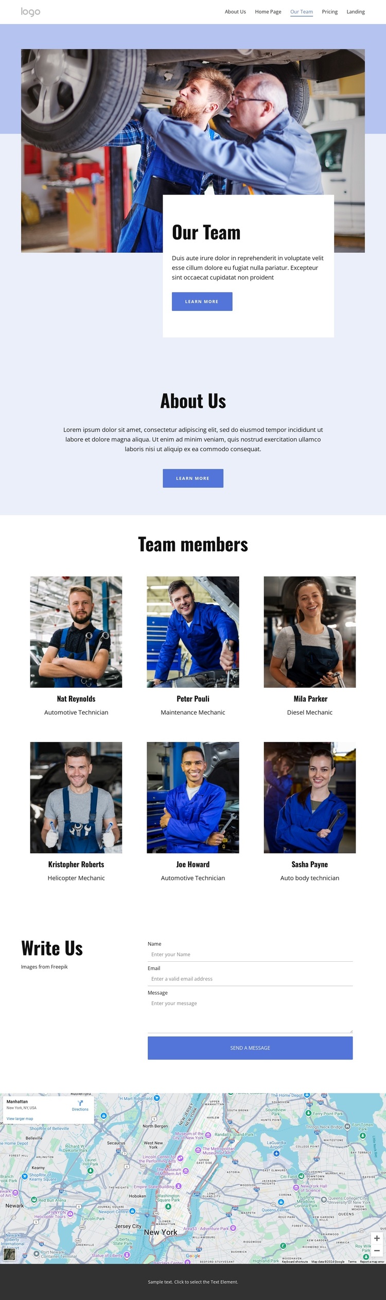 Auto repair team Template