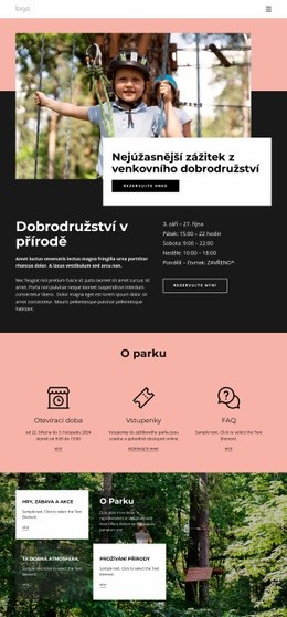 Dobrodružný Park Základní Html Šablona S CSS