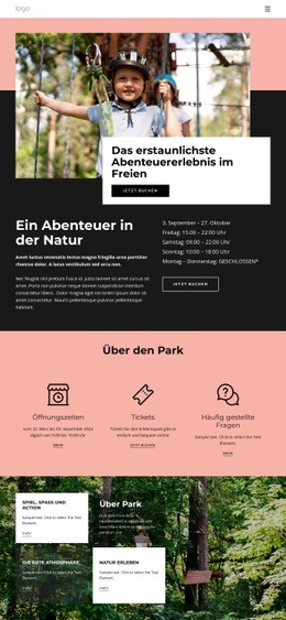 Abenteuer Park - Kostenlose Website Für Eine Seite