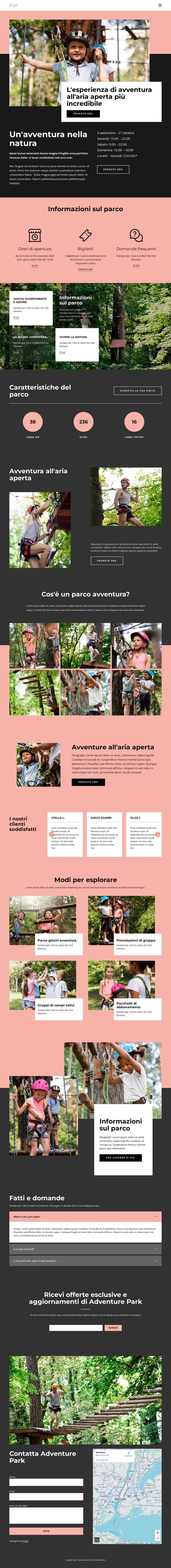 Parco Avventura Modello HTML