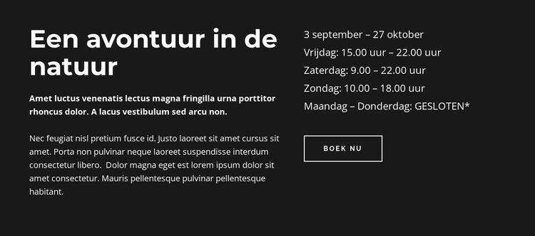 Het avonturenpark Website sjabloon