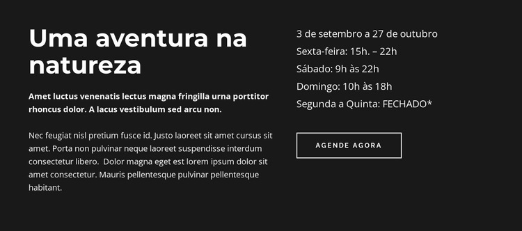 O parque de aventura Modelo de site