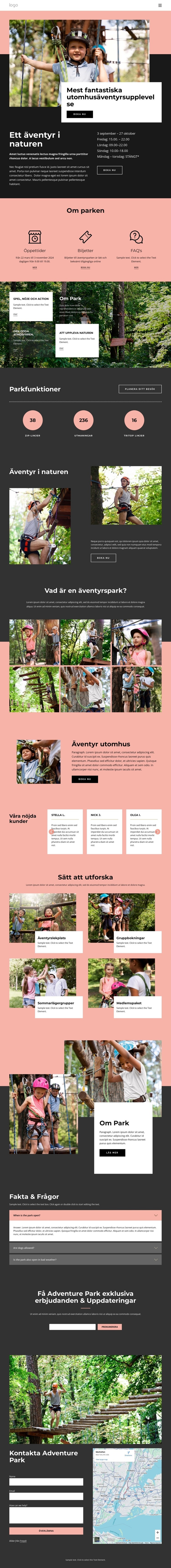 Äventyrspark HTML-mall