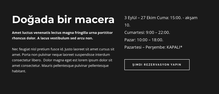 Macera parkı CSS Şablonu