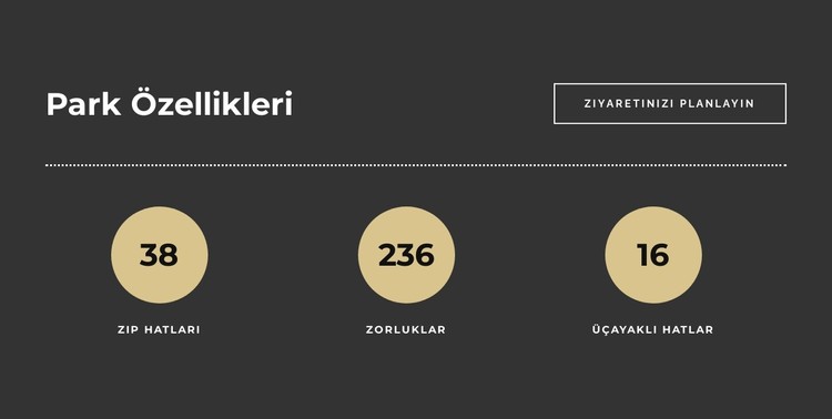 Macera parkı özellikleri CSS Şablonu