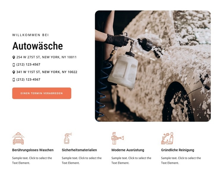 Autowaschservice HTML Website Builder