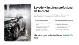 Lavado De Autos Profesional: Plantilla HTML5 De Una Sola Página