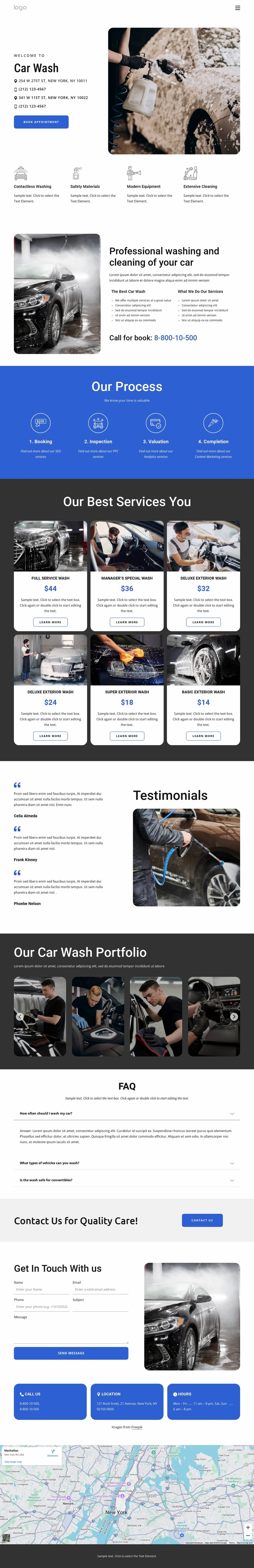 Car wash Html Website Builder