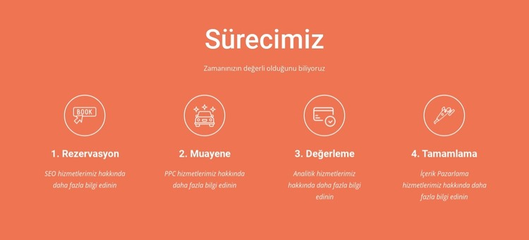 Bizim sürecimiz HTML Şablonu